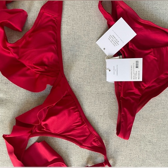 Red Ruffled Bikini Set Zimmermann - Picture 2 of 5